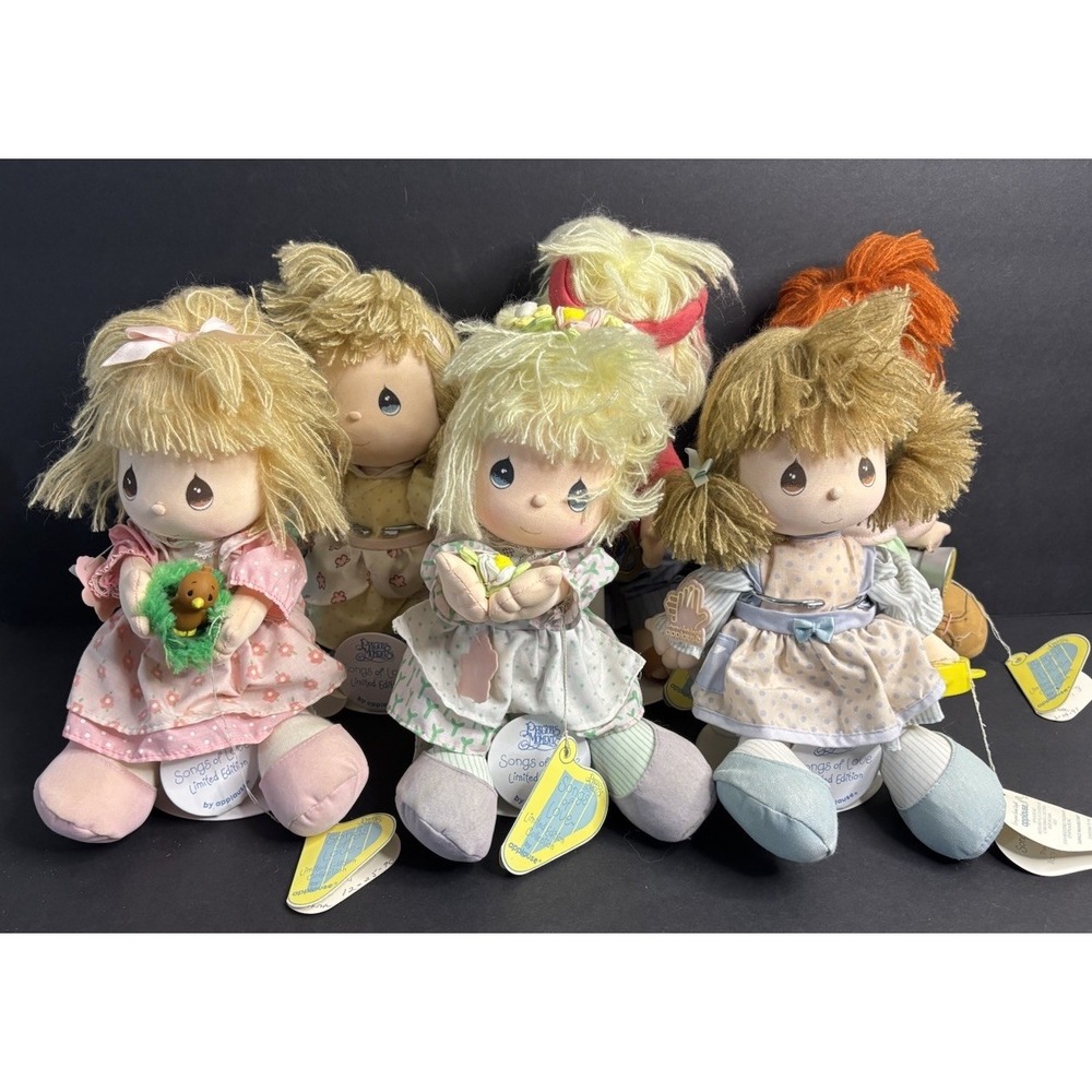 6 Applause Precious Moments Dolls With Stands And Tags Songs of Love